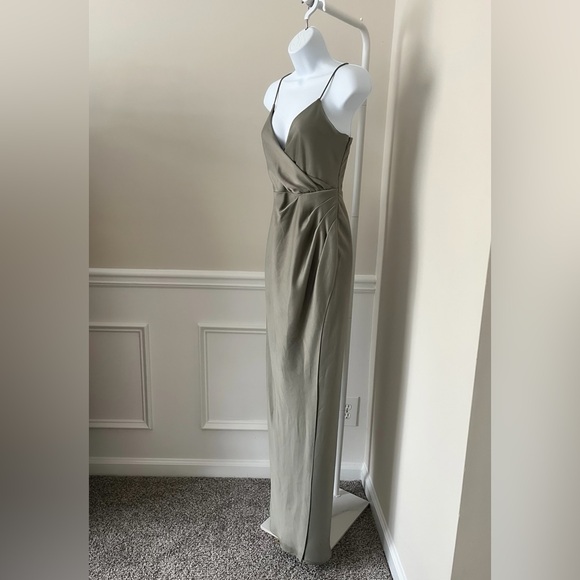 ANTHROPOLOGIE BHLDN Freya Satin Charmeuse Sleeveless Cocktail Dress Women’s 6 - Picture 7 of 11